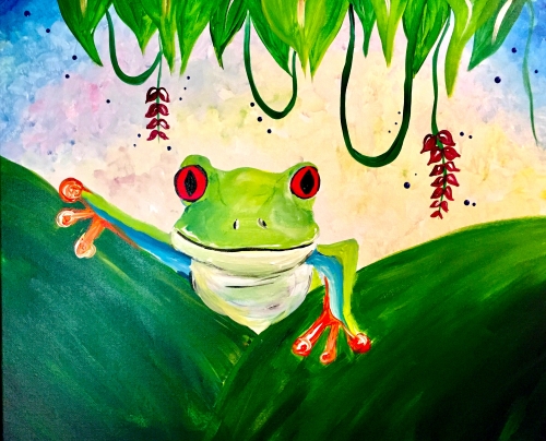 A Jungle Frog paint nite project by Yaymaker