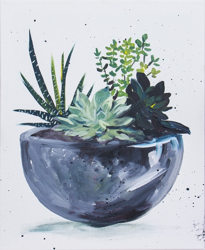 A Simple Succulents paint nite project by Yaymaker