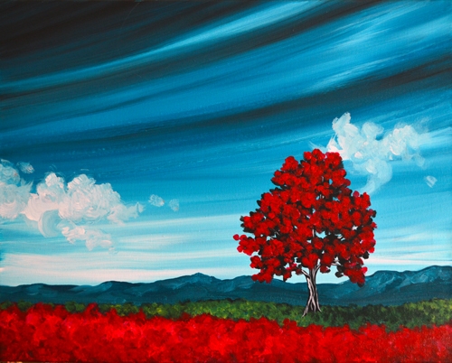 A Crimson Maple Tree paint nite project by Yaymaker