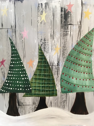A Oh Christmas Tree II paint nite project by Yaymaker