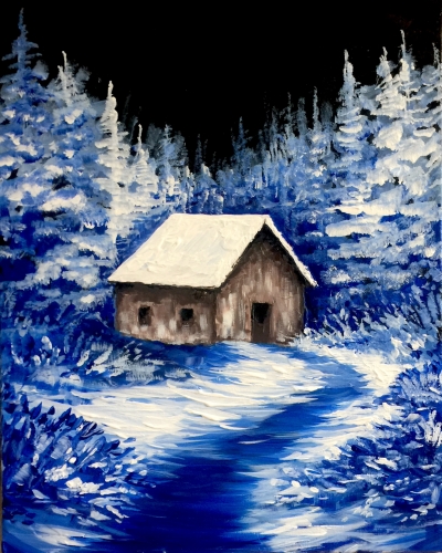 A Winter in New England paint nite project by Yaymaker