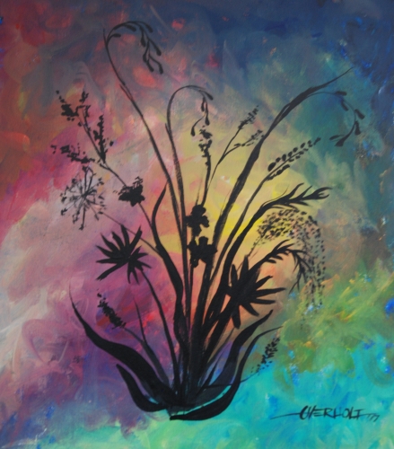 A Windswept Wildflowers II paint nite project by Yaymaker