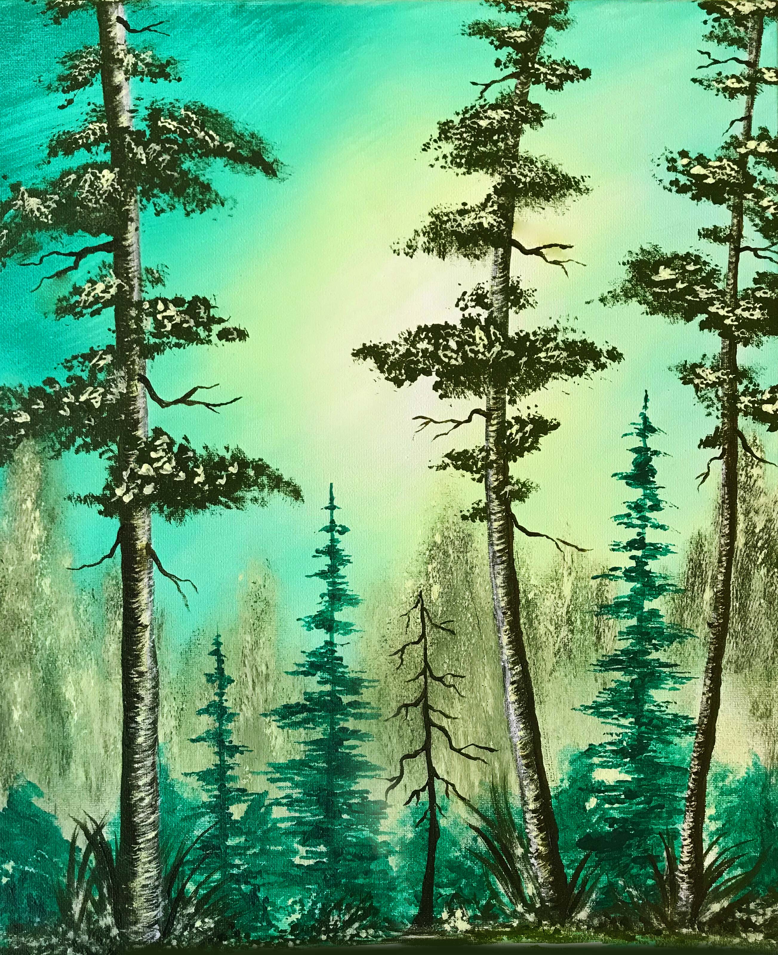 A Forest Foliage paint nite project by Yaymaker