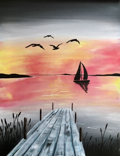A Sunset Sailing III paint nite project by Yaymaker