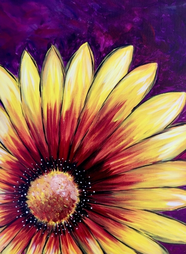 A Sunflower Burst II paint nite project by Yaymaker