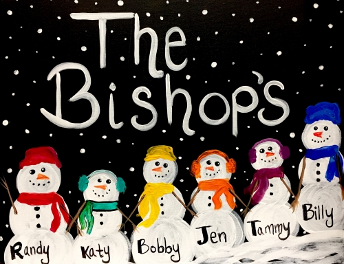A Snow Family Personalized paint nite project by Yaymaker