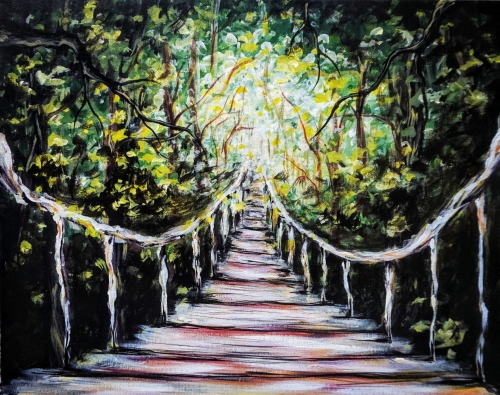A The Hanging Bridge paint nite project by Yaymaker