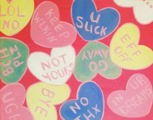 A Not Your Valentine paint nite project by Yaymaker