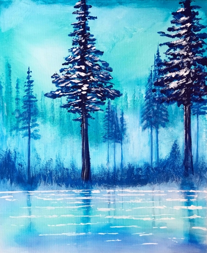 A Frosted Forest paint nite project by Yaymaker