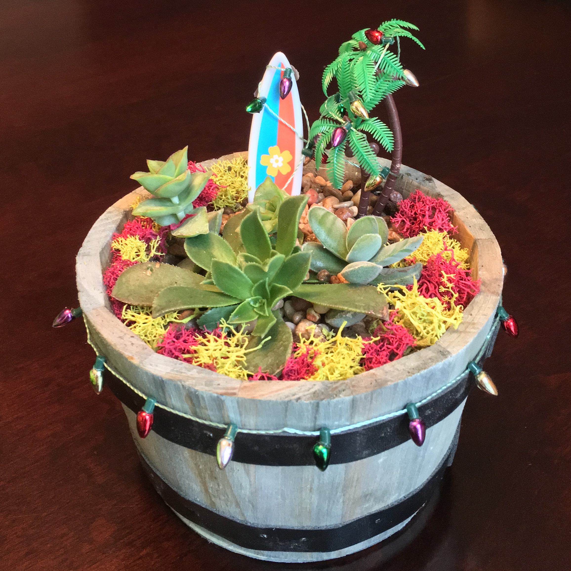 A California Christmas Wine Barrel plant nite project by Yaymaker
