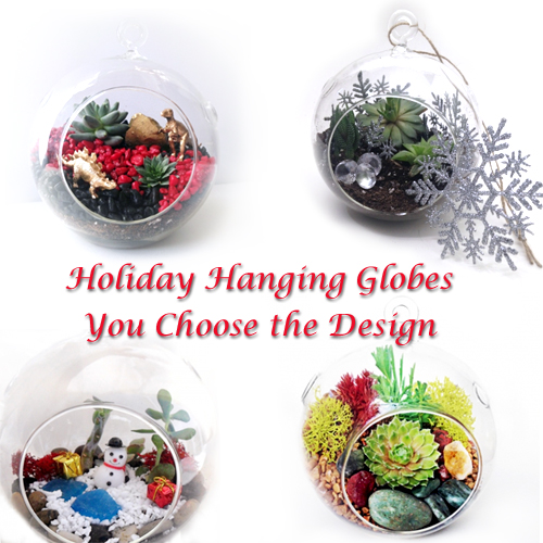 A Holiday Hanging Globes  Your Choice of Design plant nite project by Yaymaker