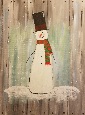A Skinny Snowman paint nite project by Yaymaker