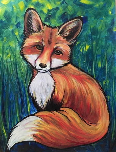 A Little Red Fox paint nite project by Yaymaker