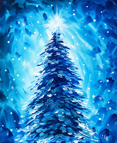 A Magical Christmas Night paint nite project by Yaymaker