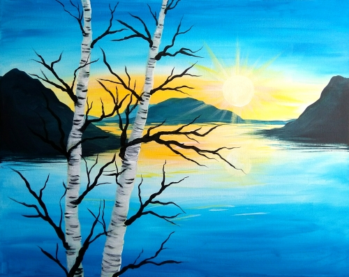 A Morning Lake Glow paint nite project by Yaymaker