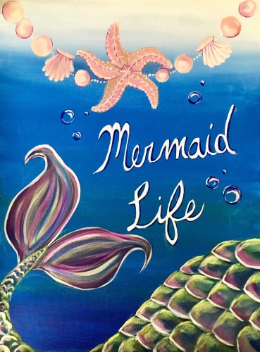 A Mermaid Life paint nite project by Yaymaker