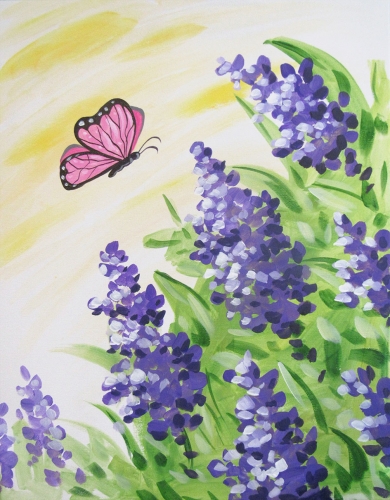 A In Love with Lilacs paint nite project by Yaymaker