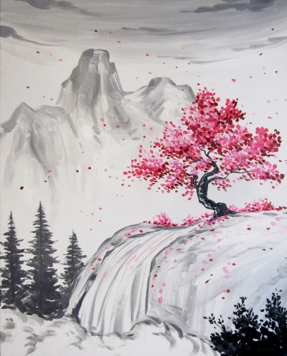 A Pink Blossom Solace paint nite project by Yaymaker
