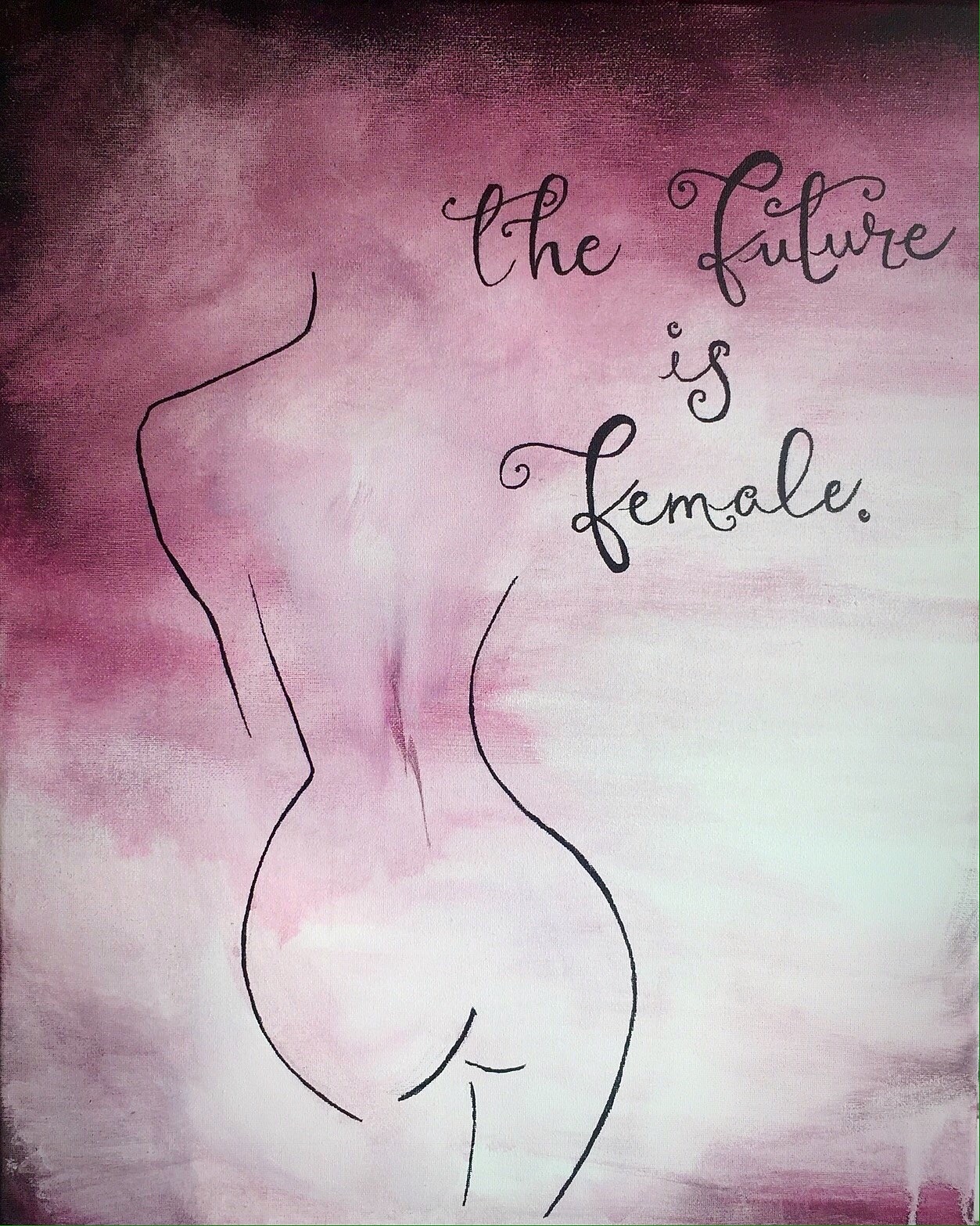 A The Future is Female paint nite project by Yaymaker