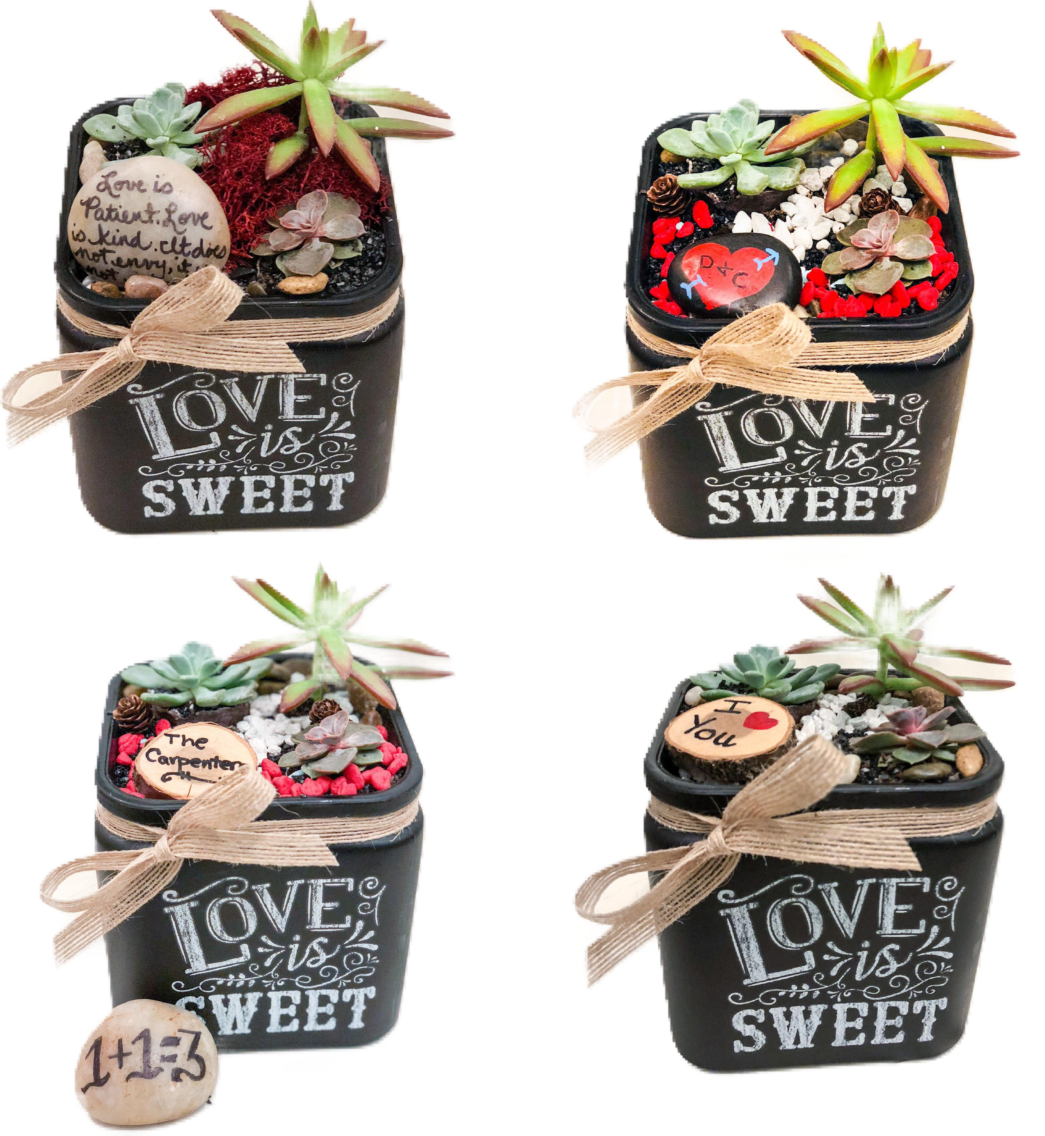 A Love is Sweet Vase  You Choose the Decor plant nite project by Yaymaker