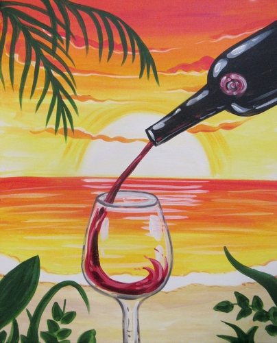 A Beachin and Wining paint nite project by Yaymaker