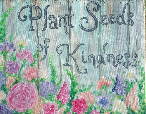A Seeds of Kindness paint nite project by Yaymaker