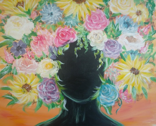 A Flower Crown paint nite project by Yaymaker