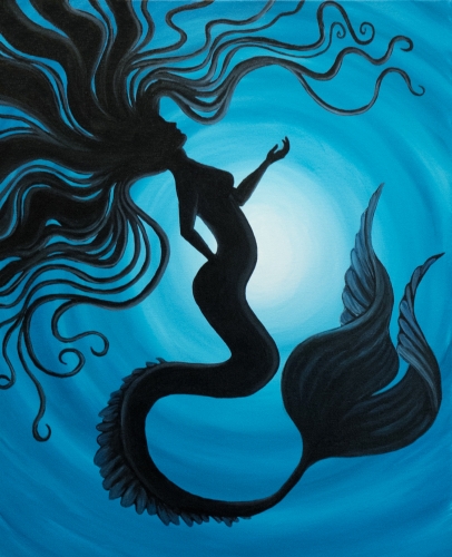 A Underwater Mermaid paint nite project by Yaymaker