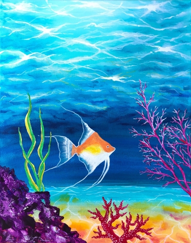 A On The Ocean Floor paint nite project by Yaymaker