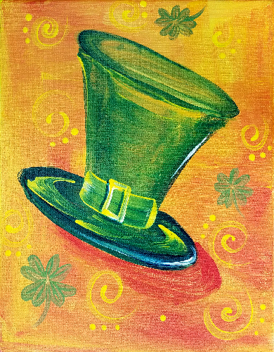 A My Lucky Irish Hat paint nite project by Yaymaker