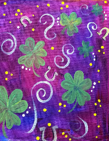 A Lucky Clovers paint nite project by Yaymaker