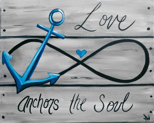 A Love Anchors the Soul paint nite project by Yaymaker