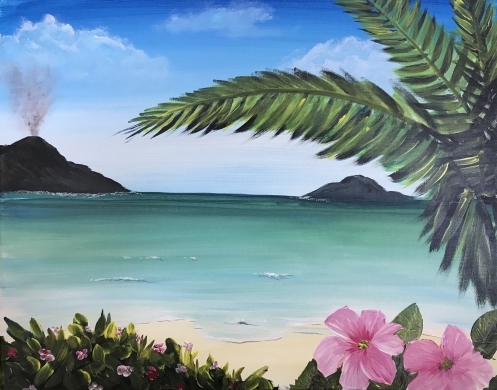 A Hawaii Nite paint nite project by Yaymaker