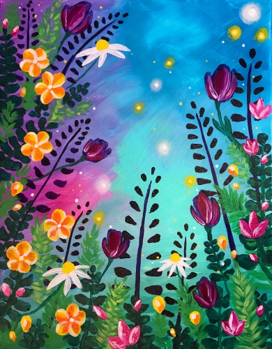 Paint Nite The Bounty Of Spring with Paint Pals Paintnite BC