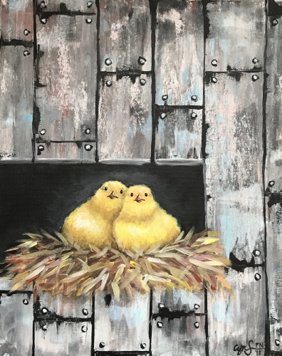 A Spring Chickies paint nite project by Yaymaker