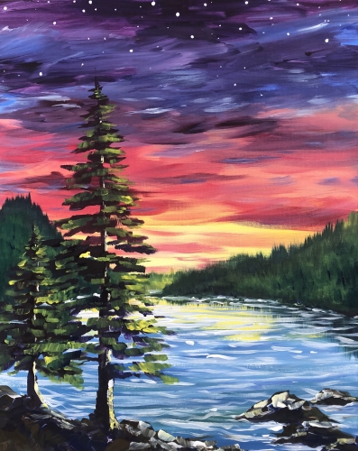 A The Magic of the Mountains paint nite project by Yaymaker