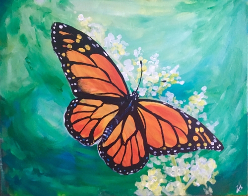A Monarch Butterfly paint nite project by Yaymaker
