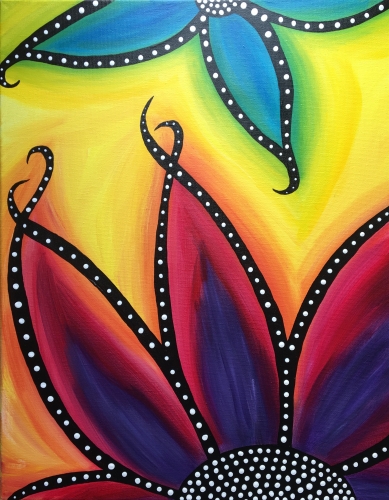 A Pretty Prismatic Petals paint nite project by Yaymaker