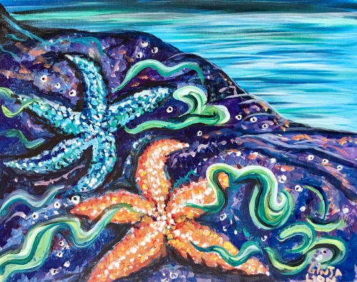 A Starfish ROCK paint nite project by Yaymaker