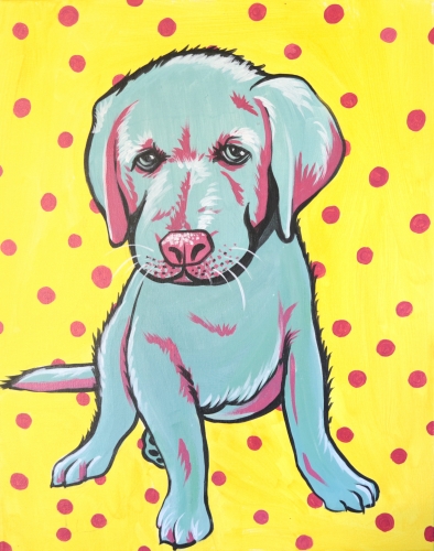 A Paint Your Pet Pop Art paint nite project by Yaymaker