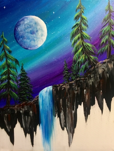 A Moonlit Foundations paint nite project by Yaymaker