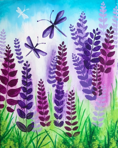 A Dragonfly Spring paint nite project by Yaymaker