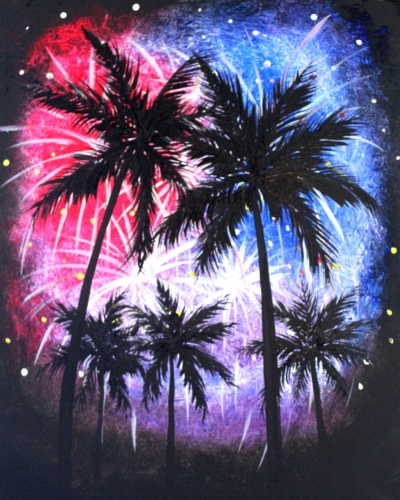 A July 4th in the Tropics paint nite project by Yaymaker