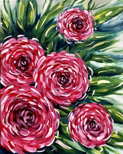 A Bright Beautiful Roses paint nite project by Yaymaker