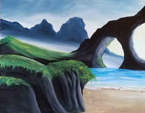 A Calming Cove paint nite project by Yaymaker