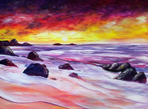 A August Sunset paint nite project by Yaymaker