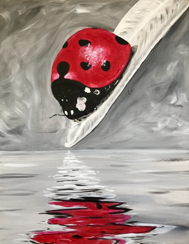 A Ladybug Reflection paint nite project by Yaymaker