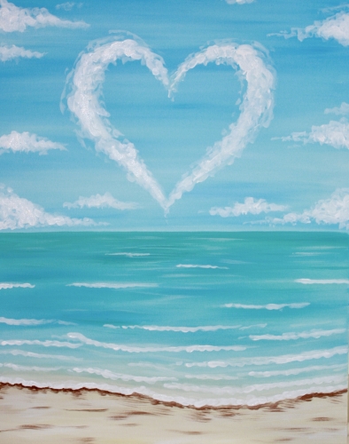 A A Heart in the Clouds paint nite project by Yaymaker