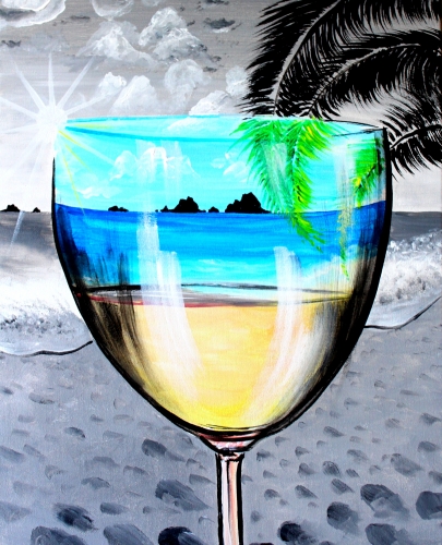 A The Glass is Half Full paint nite project by Yaymaker