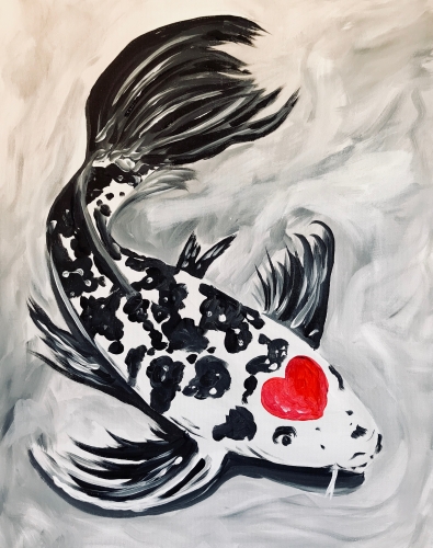 A Sweet Koi paint nite project by Yaymaker